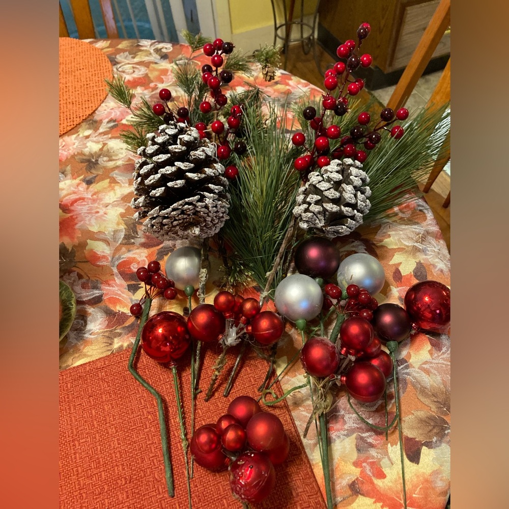 Christmas Holiday Floral Picks All in Picture $19